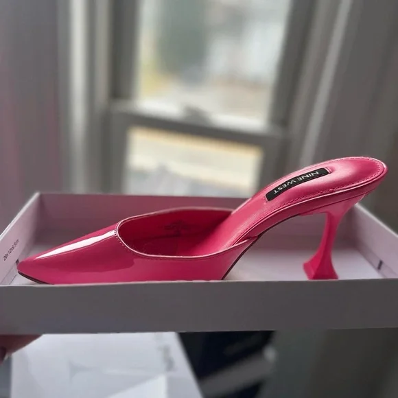 Nine West Women's Pink Mules - Picture 1 of 5